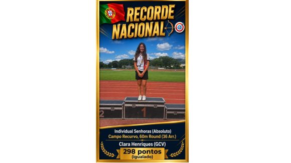 Recorde Nacional (igualado) – Clara Henriques – 298 Pontos Recorde Nacional (igualado) – Clara Henriques – 298 Pontos